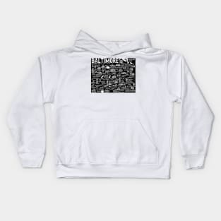 Baltimore Map Kids Hoodie